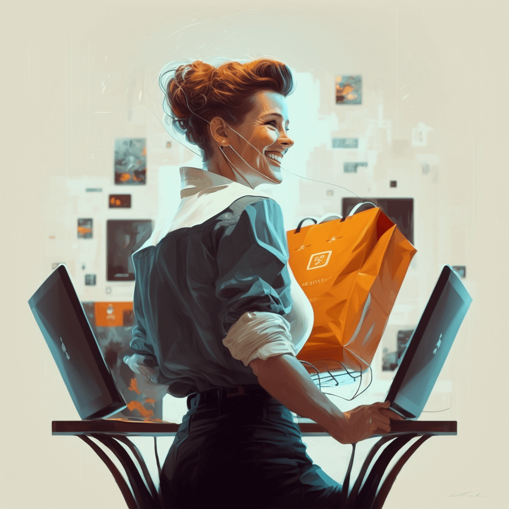 woman shopping e-commerce success